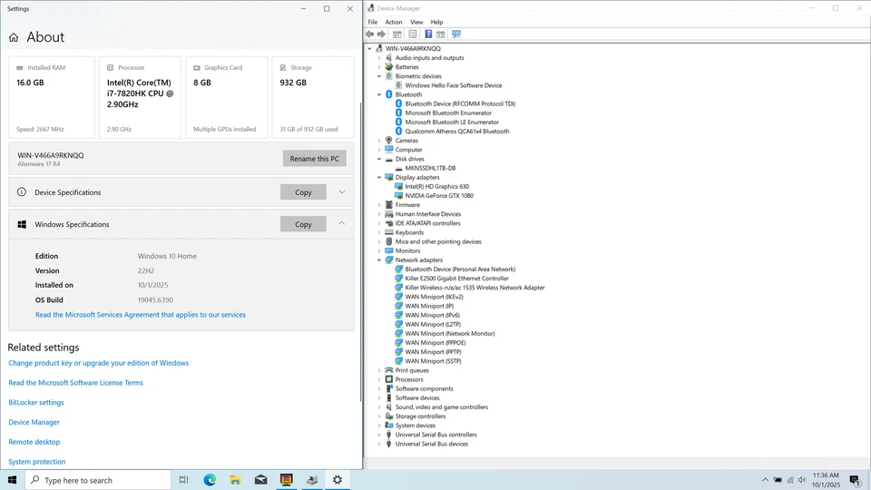 Dell Alienware 17 R4 17" QHD I7-7820HK 1TB 16GB W10 GeForce GTX 1080 RGB 120Hz Foto 3 de 4