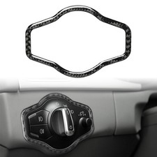 Carbon Fiber Headlight Switch Sticker Cover Trim For Audi A4 B8 A5 Q5 2009-2016