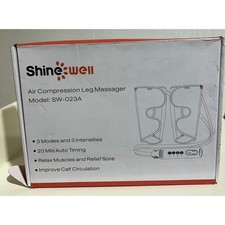 Shine Well Air Compression Leg Massager Calf Circulation Relief SW-023A Grey