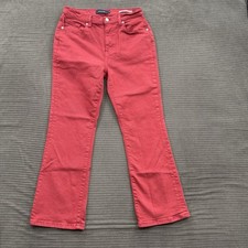 Johnny Was Marseille Baby Boot Jeans Women 28 Candy Apple Red Organic Cotton.