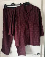 Marks & Spencer Men’s Burgundy Pyjamas - Size M