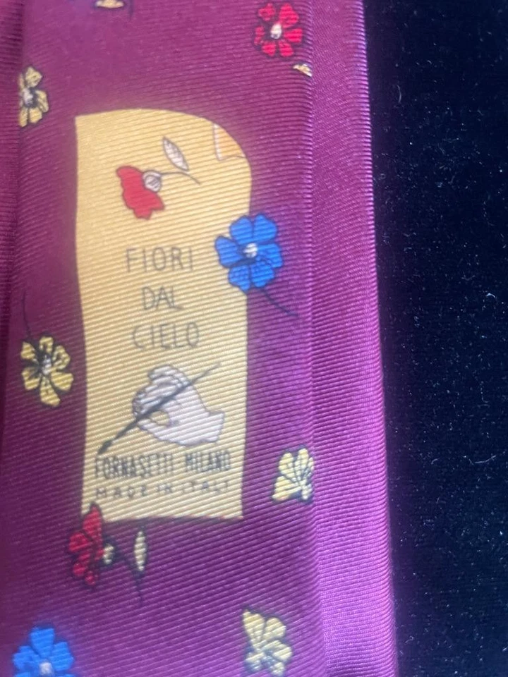 Corbata de seda FORNASETTI roja globo aerostático, excelente estado Foto 3 de 4