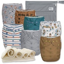 Cloth Diapers 7 Pack Waterproof Reusable Washable