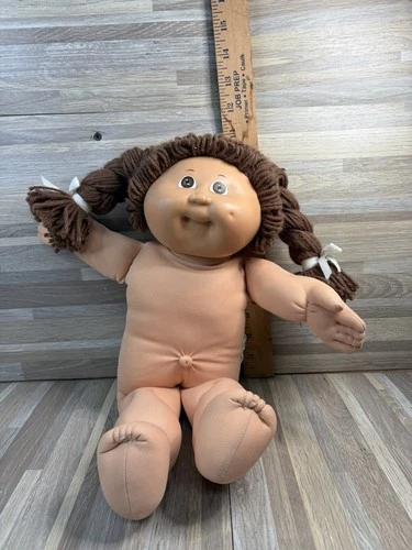 VINTAGE 1985 CABBAGE PATCH  DOLL Pig Tail Brown Hair Brown Eyes  HM 3