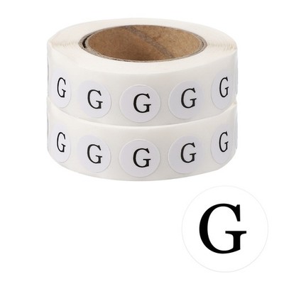 Inventory Label Sticker, 800 Pcs 0.5Inch Self-Adhesive Letter g , 2 Roll