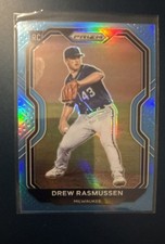 2021 Panini Prizm - Tier II Drew Rasmussen #197 Carolina Blue Prizm (RC)