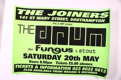 The Drum Gig Poster Joiners Arms Indie Small Venue 20th May circa 1991 1994