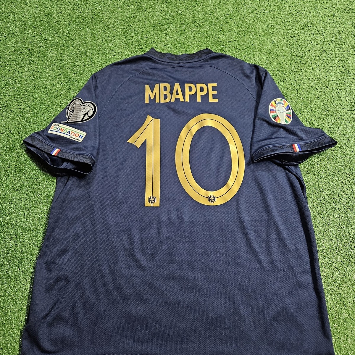 NIKE フランス代表 MBAPPE 10 XL Kylian Mbappe #10 France Men Nike Soccer Jersey Blue 2018