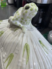 Large Frog Soup Tureen. 18” Made In Italy. Very Different