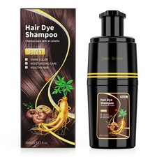 Dark Brown Hair Dye Shampoo 3 in 1, Hair Color Shampoo for Cover Grey Hair, N...