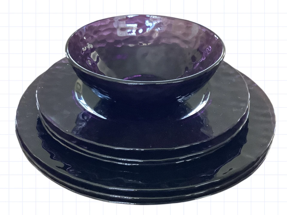 Bormioli Rocco Palatina аметист фиолетовое стекло 3 ужина. 3 салата 1 десертная чаша - Изображение 2 из 4