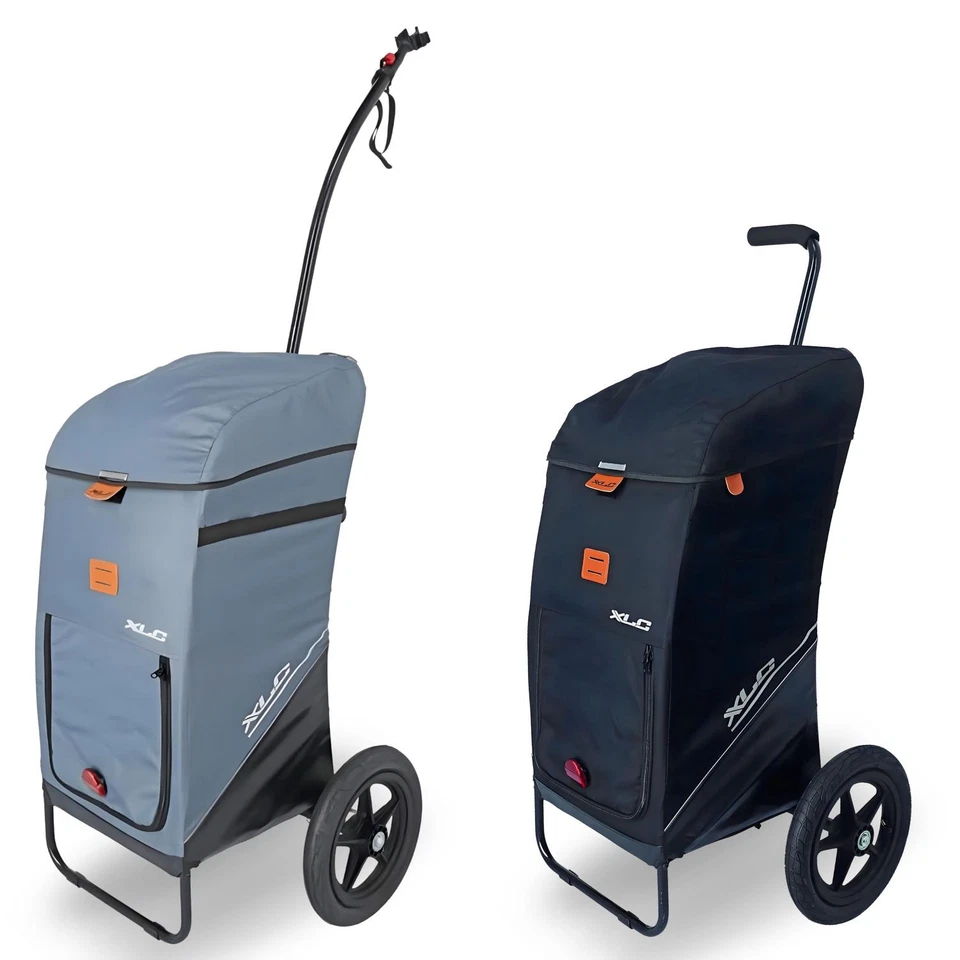 XLC 2in1 Fahrradanhänger Einkaufstrolley Fahrrad Trolley Anhänger 60Ltr 25kg