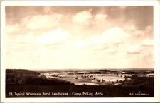 Camp McCoy Wisconsin Monroe County World War II Army Fort RPPC Postcard    30527