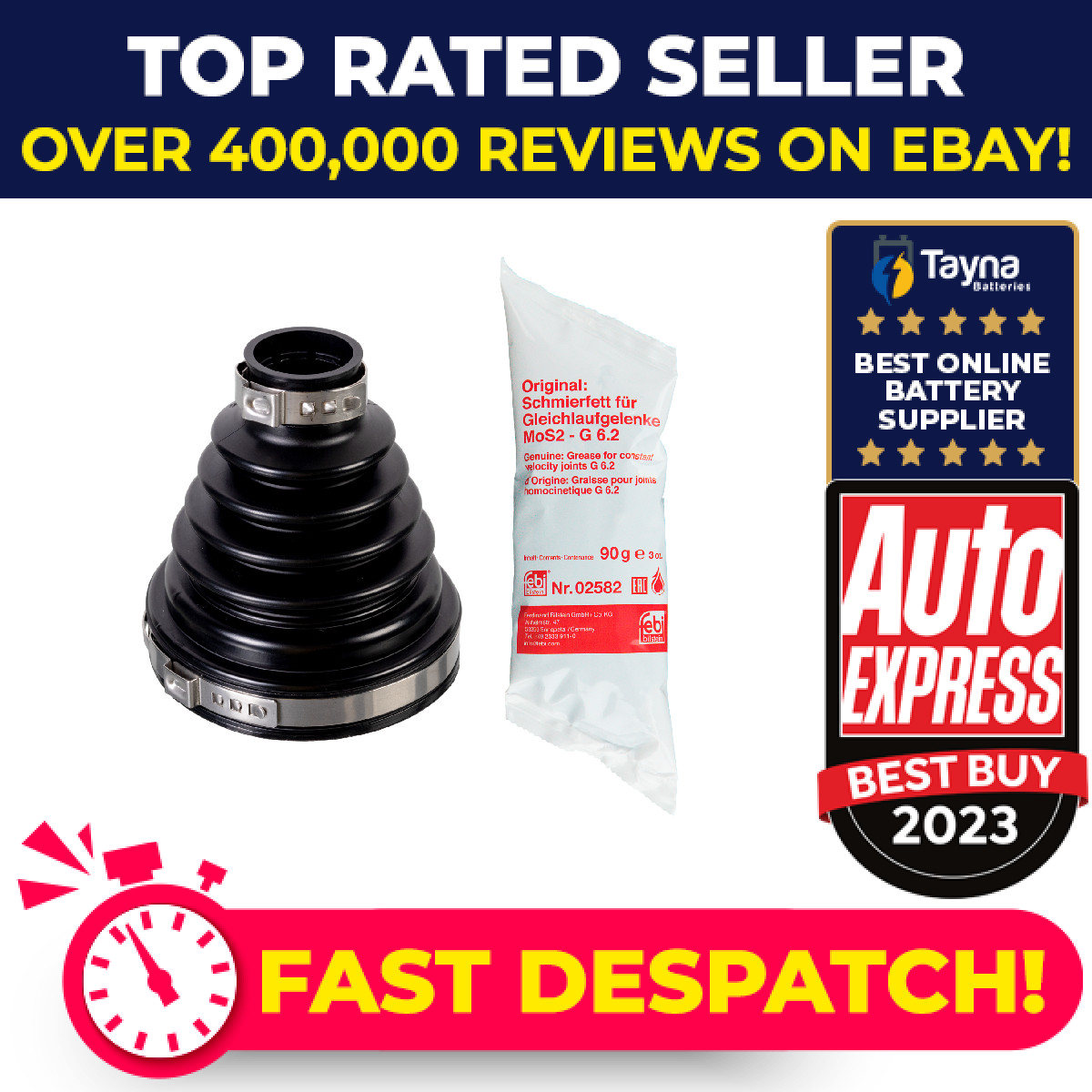 CV Joint Boot fits VAUXHALL COMBO E 1.2 1.5D 1.6D 2018 on C.V. Driveshaft Gaiter