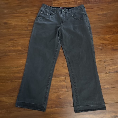 VTG Anchor Blue Jeans Pants Men 34X30 Dark Gray Baggy Loose Wide Leg Y2K Skater - Picture 4 of 12