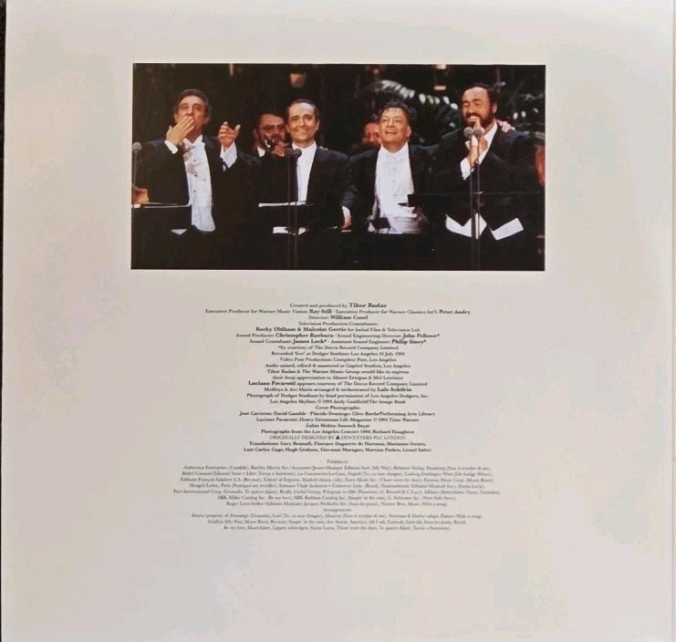"THE 3 TENORS IN CONCERT 1994 [CARRERAS DOMINGO PAVAROTTI]" RARE 2 x LP SET - Image 4 of 4