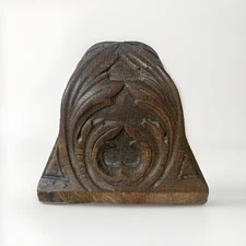 Newel Post Cap Wood Victorian Late 1800's Salvaged Part 5 1/2” Tall 7” W Antique