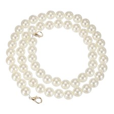 Imitation Pearl Purse Strap, 43" Handbag Chain with Lobster Clasp, 18mm