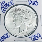 1923 SILVER PEACE DOLLAR AUTHENTIC HI GRADE U.S. MINT COIN FREE SHIPPING 7289