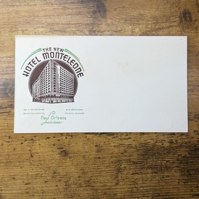 1930s The New Hotel Monteleone New Orleans LA Art Deco Envelope Stationery