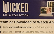 WICKED 1  2 Film Collection FOR GOOD 2026 NO DVD OR BLU-RAY READ DESCRIPTION 