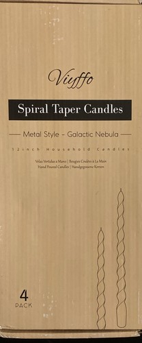 Spiral Taper Candles 12 Inch Pink Set of 4 Unscented, Dripless, Smokeless - Picture 2 of 2