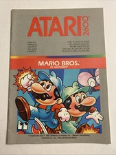 Mario Bros Atari 2600 Manual Only Multiple Languages In Color Rare