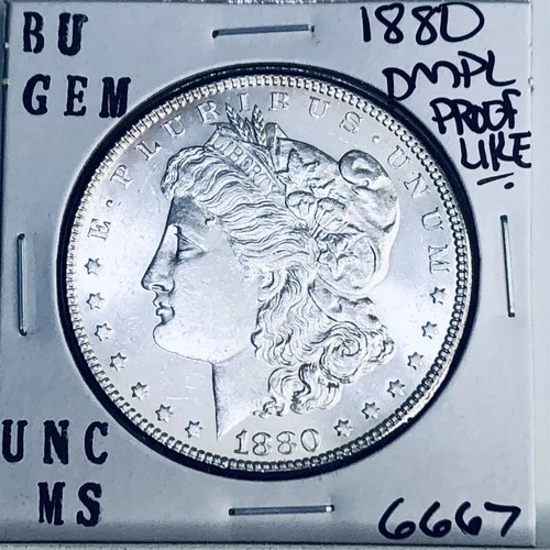 1880 BU GEM MORGAN SILVER DOLLAR UNC MS+++ GENUINE U.S. MINT RARE COIN 6667