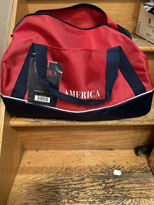 AMERICA Perry Ellis Red Blue Duffel Bag