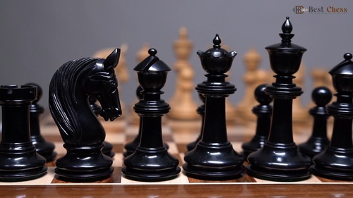 Wooden Chess Pieces ,King Height - 4.50 Inches ,Ebony and Box Wood,Extra Queens - Video 1 of 1