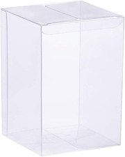 12PCS Transparent Boxes 4 X 4 X 8 Inch, Candy Box, Clear Favor Boxes Gift Box fo