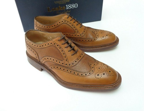 LOAKE 1880 TAN LEATHER OXFORD BROGUE 