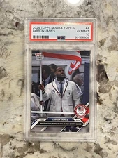 2024 Topps Now Olympics LeBron James #4 Bears US Flag PSA 10
