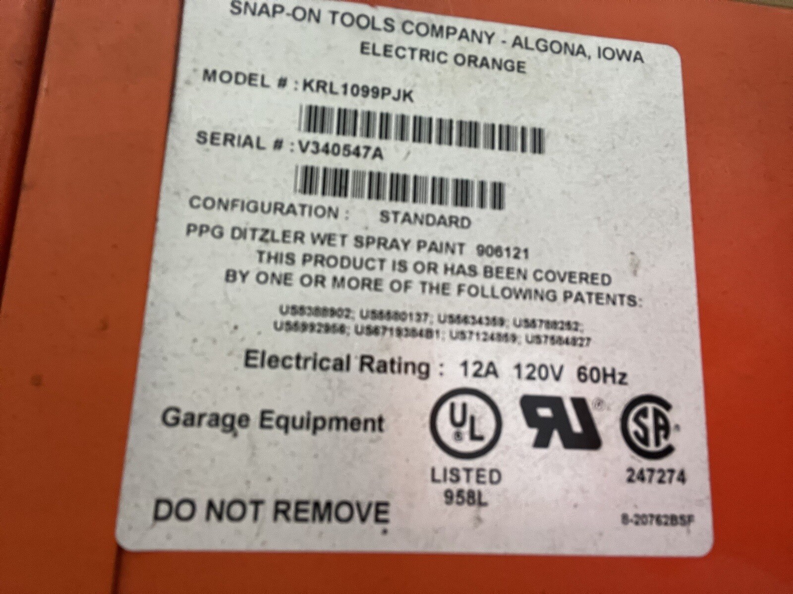 Snap On KRL1033CPJK 72” Master Series Triple Bank & KRL1099PJK Power