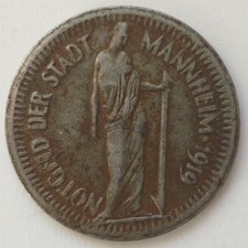 Token coin, City Mannheim 25 Pf. 1919 (Art.3829)