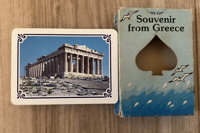 Souvenir aus Griechenland Packung Spielkarten mit malerischen Fronten & 2 Jokern