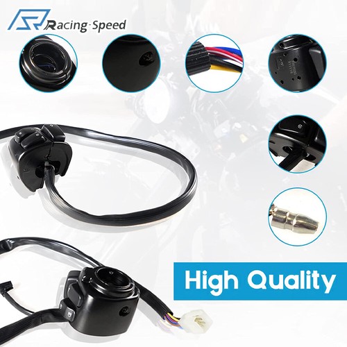 2*Chrome 1" Handlebar Control Switches+ Wiring Harness For Harley Sportster Dyna - Picture 3 of 16