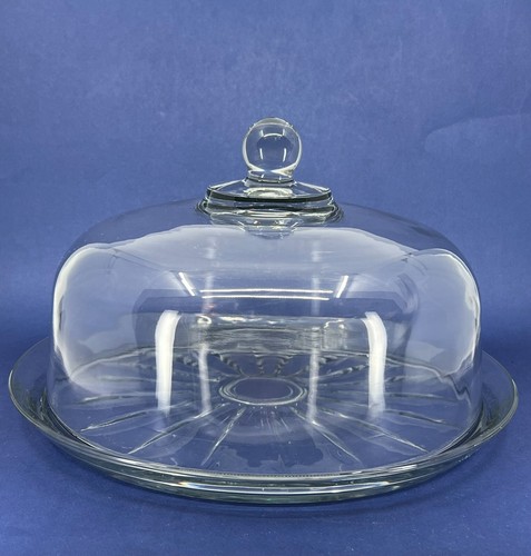 Anchor Hocking Swirl Glass Cake Plate Stand & Dome Lid 8"H x 13"W Cake Display - Picture 20 of 24