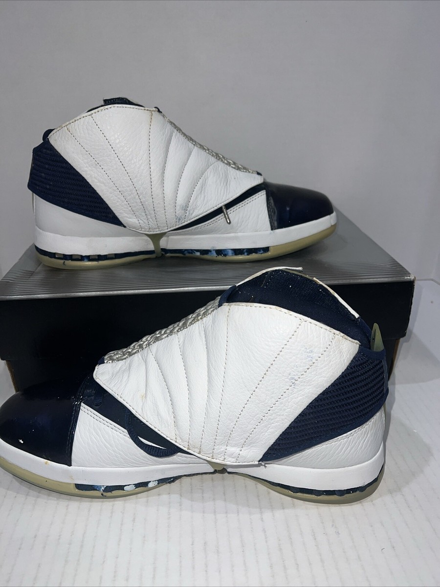 Alphonsakalewadi Air Jordan 16 Retro White Size 10- Air Jordan 16 Retro 2001 Midnight Navy