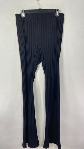 Traje Pantalón Good American Mujer Acanalado Manga Corta Campana Parte Inferior Negro Talla 1/2 y 4 - Imagen 6 de 20