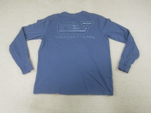 Vineyard Vines Hemd Erwachsene klein Blauwal amerikanische Flagge Langarm Herren - Bild 3 von 7