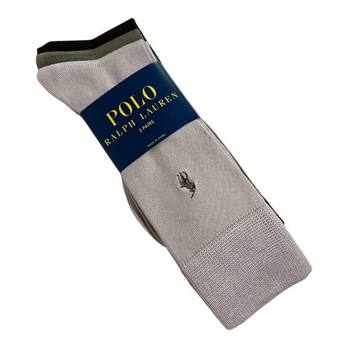 Polo Ralph Lauren Men's Dress Socks 3 Pairs Khaki Brown 10-13 New NWT