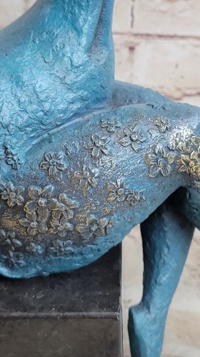 Estatuilla estatua escultura de bronce femenina arte moderno abstracto Milo original firmada - Imagen 8 de 10