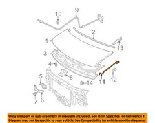 Gm Oem 87-23 Cavalier Hood Hood Components-support Rod 84272970 Gm Oem 87-23 Cavalier Hood Hood Components-support Rod 84272970