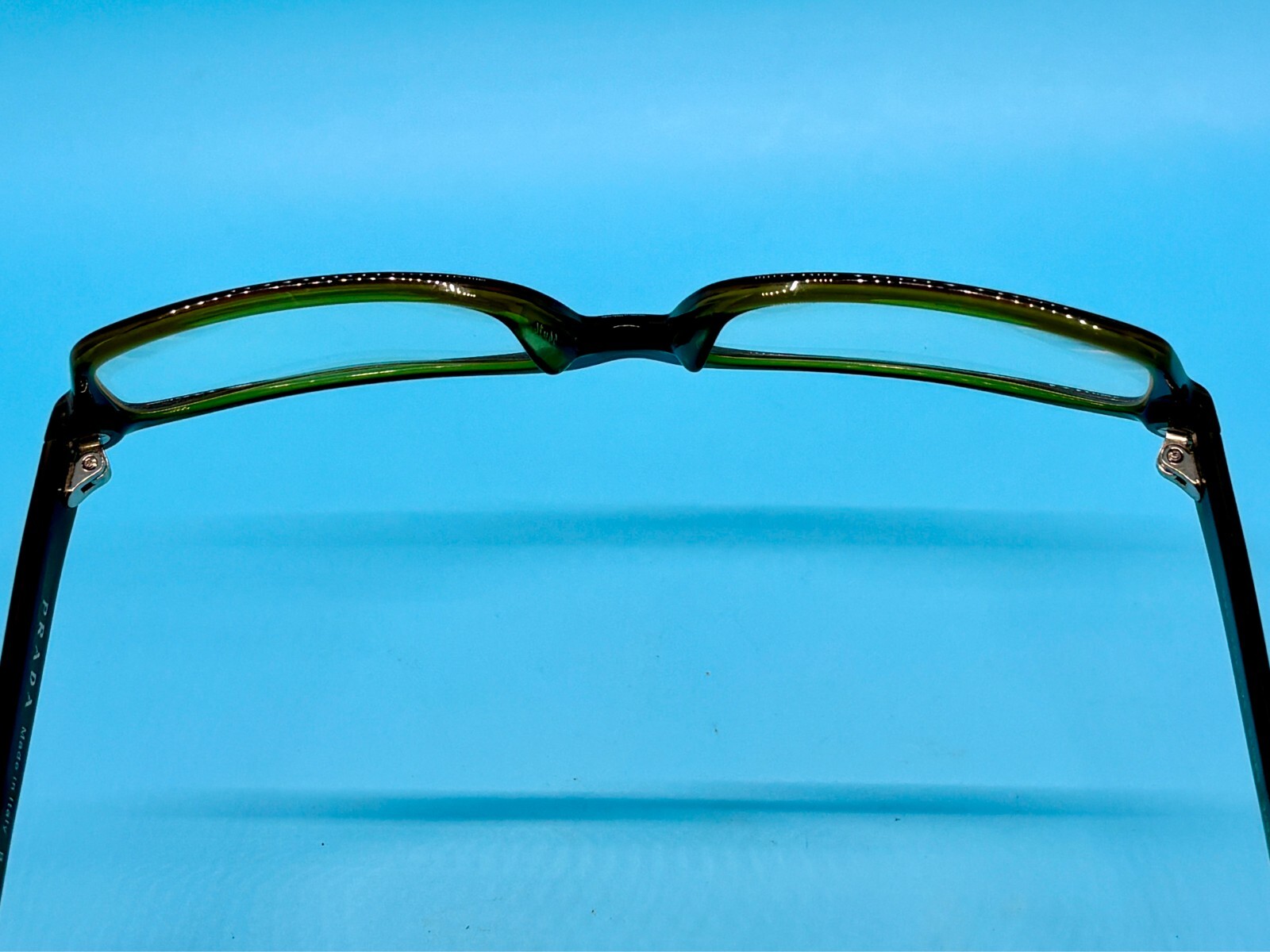 Prada PR 07E 5AY-101 54-14-140 Brown/Moss Full Rim Eyeglass Frames – w/ Box! thumbnail 9