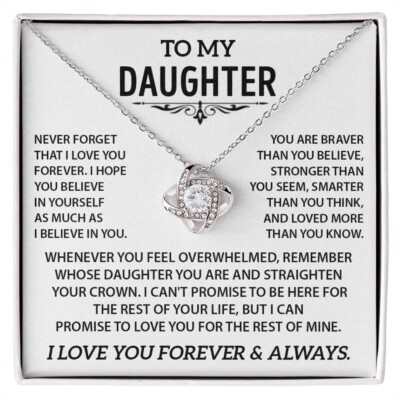 To My Daughter Pendant  necklace Birthday Graduation meaningful Gift from dad