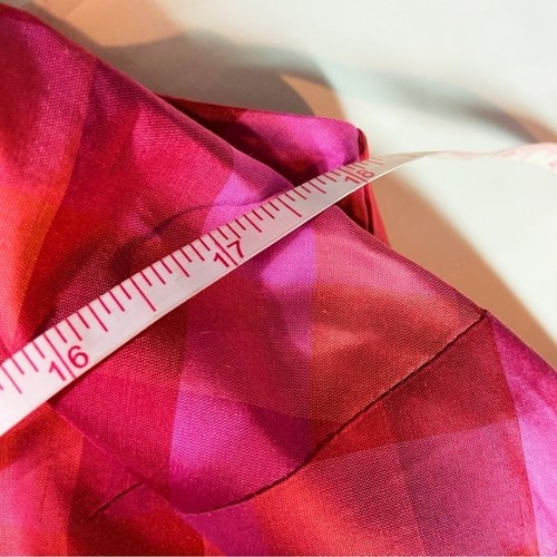 Natural Instincts Vintage red orange plaid sleeveless lightweight silk dress 12 - Picture 7 of 8
