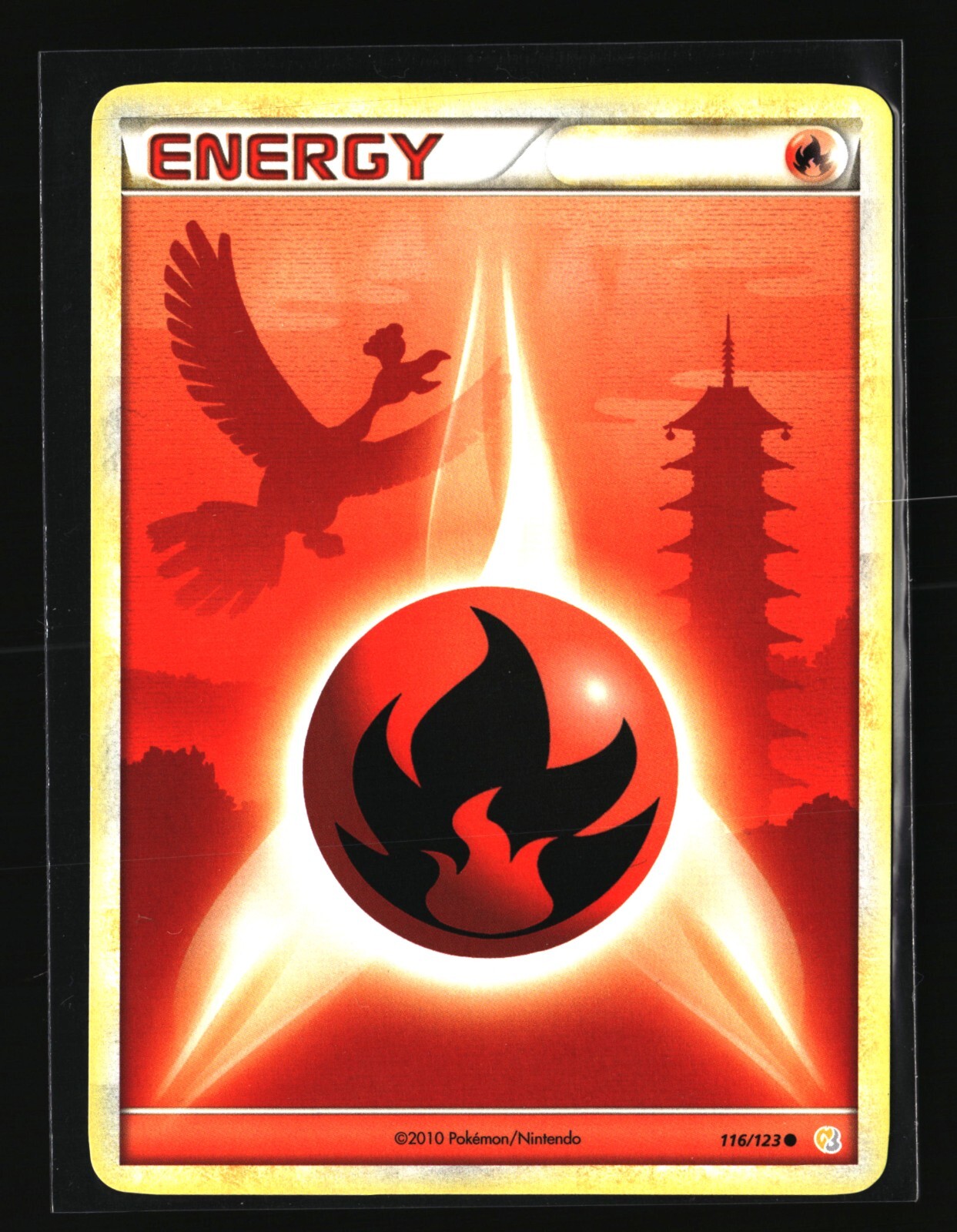 Pokemon FIRE ENERGY 116/123 Ho-Oh (2010 HeartGold SoulSilver) NM/Near Mint