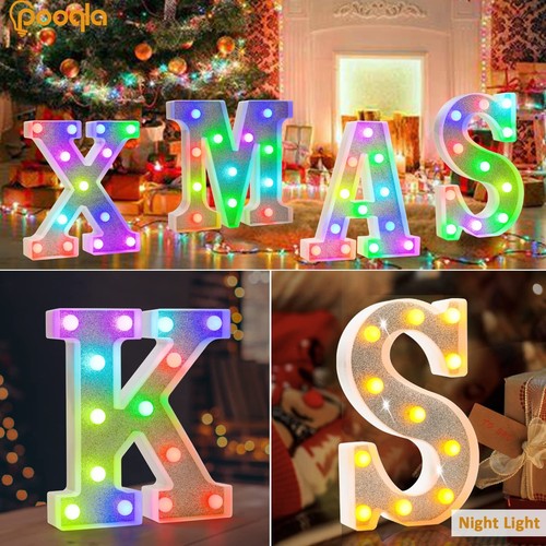 Colorful Light Up Letters Led Letter Lights Marquee Letter Signs Battery Powered - Picture 5 of 7