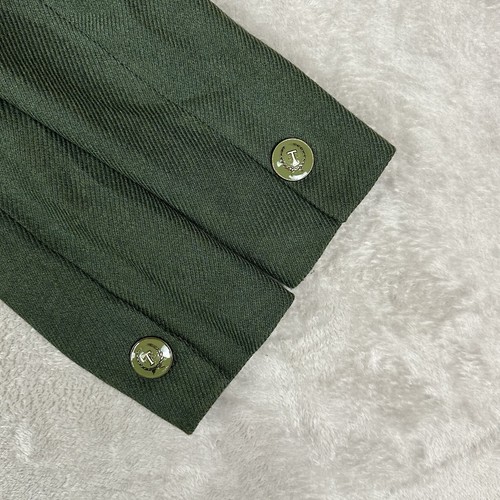Talbots Wool Blazer Womens Sz 4 Green Jacket Career Holiday Buttons Work Office - Picture 9 of 17